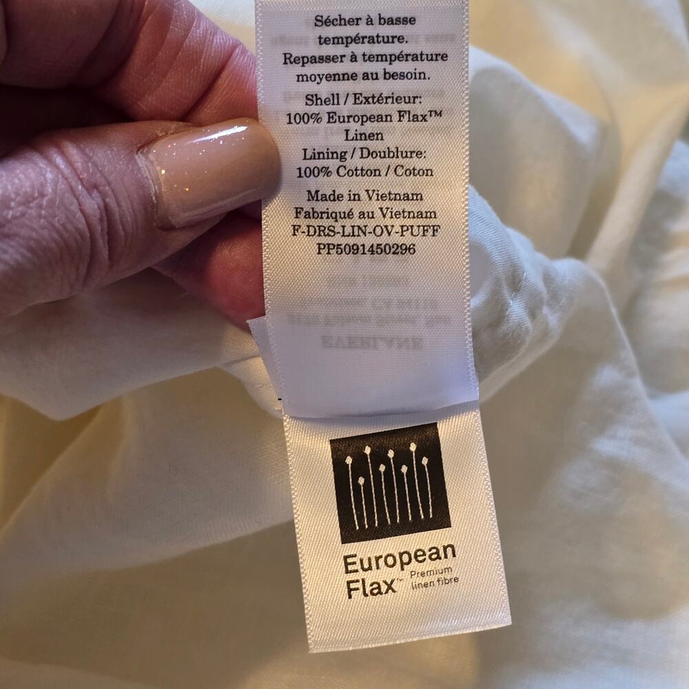 Everlane Dress Womens Size XS Off White 100% European Flax Linen Clean Girl NWT - Picture 6 of 11